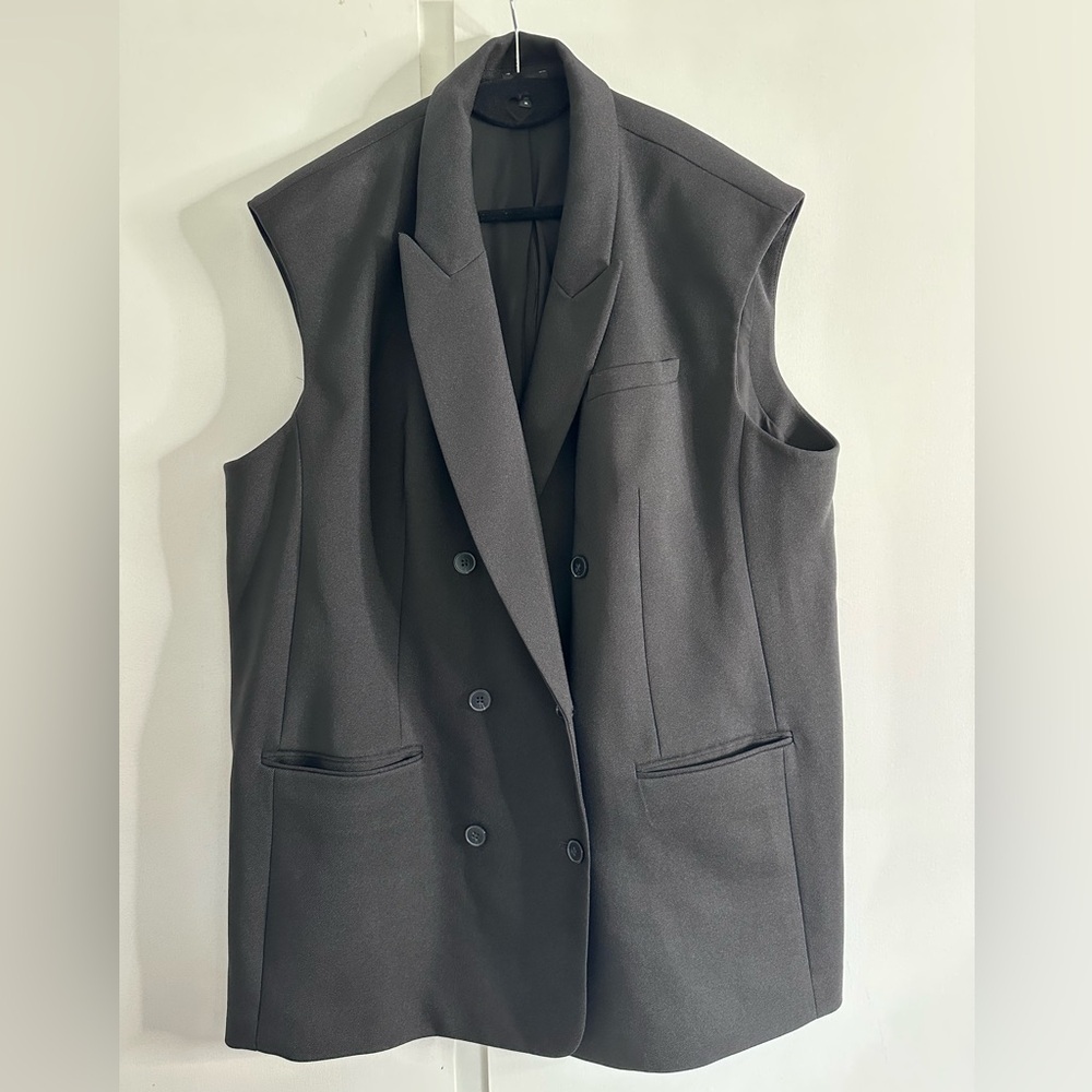 Express Black Sleeveless Blazer Vest